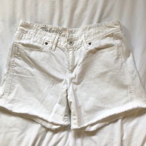 Madewell White Denim Shorts